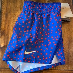 NWT | Nike Dri fit running shorts | red stars